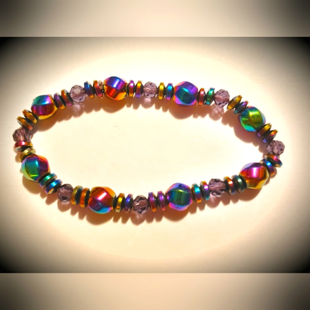 Color Stone Magnet Bracelet